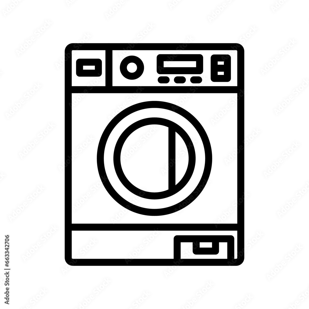 Washing Machine icon in vector. Illustration