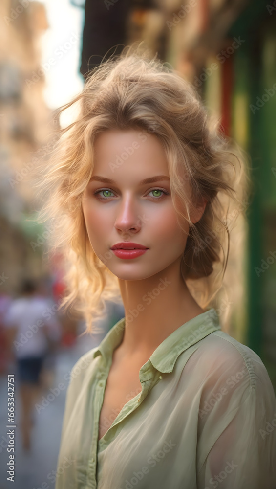 portrait of a blond woman