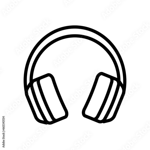 Headphones icon in vector. Illustration