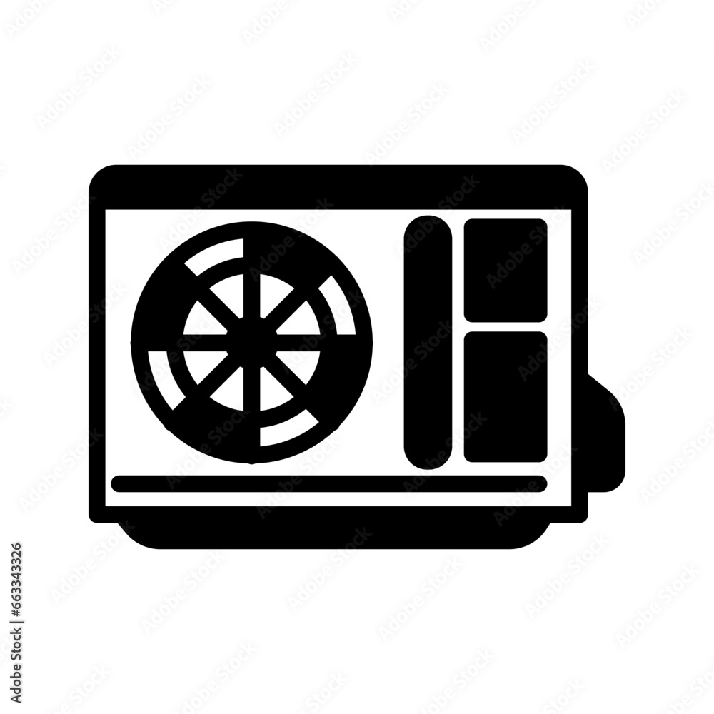 AC Outdoor icon in vector. Illustration AC Outdoor icon in vector. Illustration