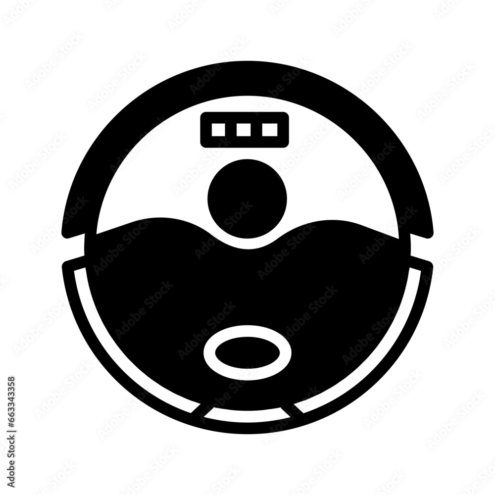 Robotic Cleaner icon in vector. Illustration Robotic Cleaner icon in vector. Illustration