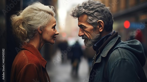 Relationship in an elderly couple © cherezoff