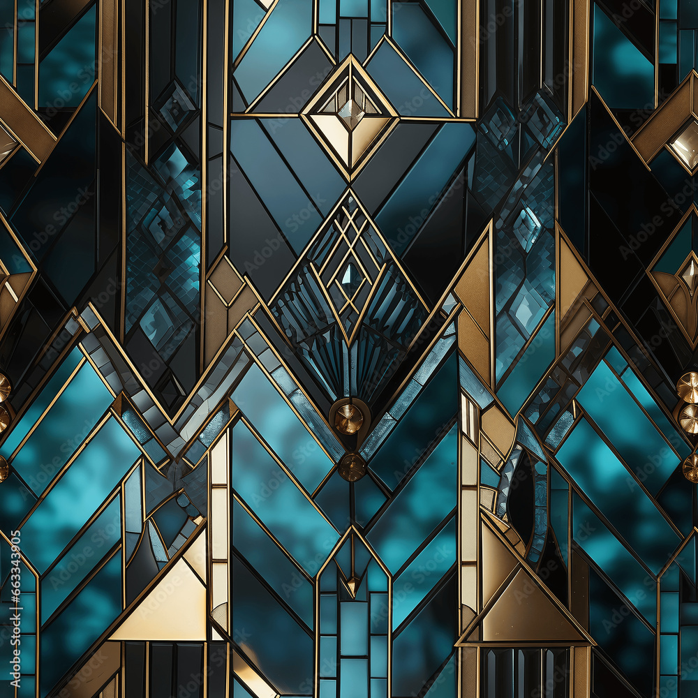 Mosaic template texture of Art Deco (Tile) Mosaic template texture of Art Deco (Tile)