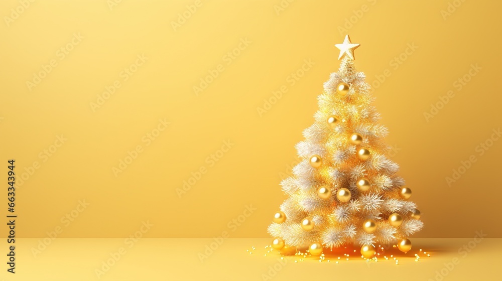 a white christmas tree with a star on top of it. generative ai a white christmas tree with a star on top of it. generative ai