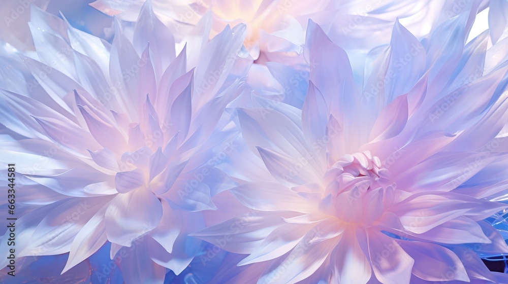  a close up of a large flower with a blue background.  generative ai