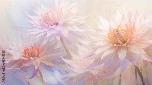  a close up of a bunch of flowers with a blurry background.  generative ai