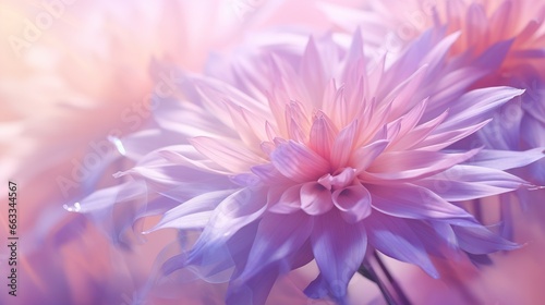  a close up of a purple flower with a blurry background.  generative ai