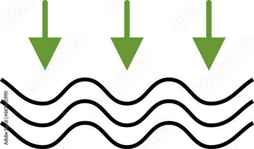 Water level line icon