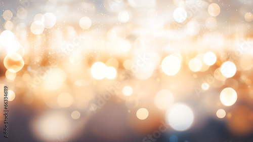 Abstract background golden blur bokeh  light bokeh  For Christmas photos  Christmas cards New Year festivals card. Generative ai.