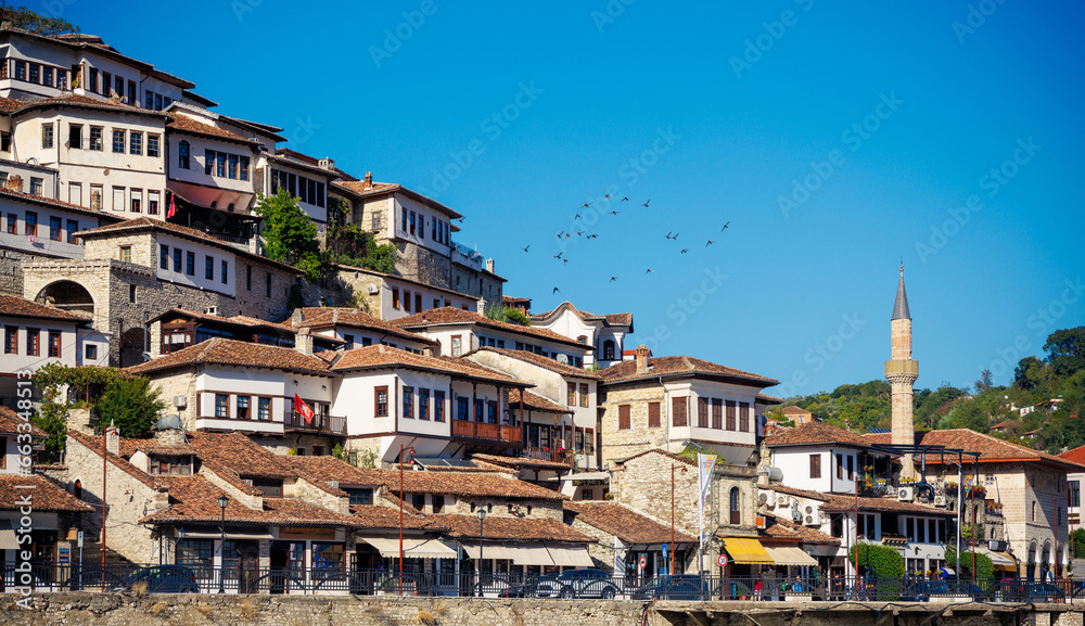 Famous city of Berat in Abania- tour tourism, travel destination, vacation