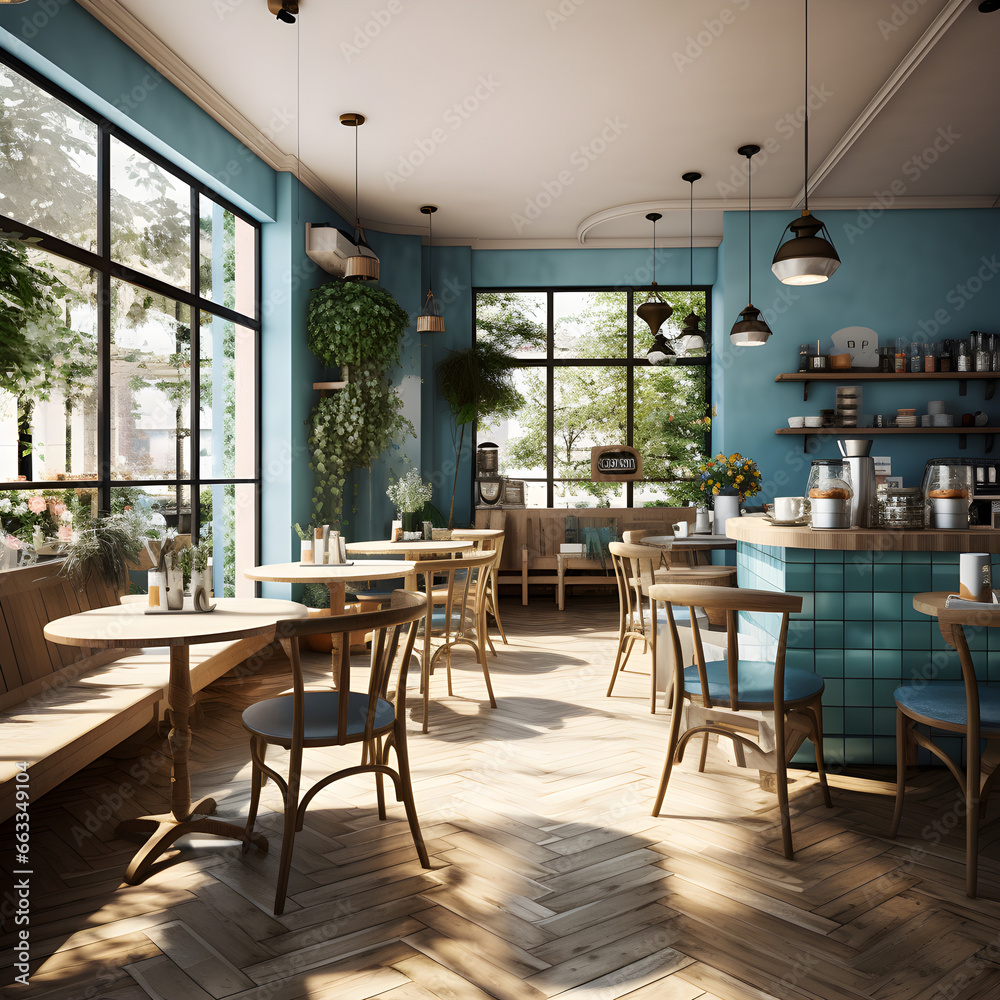 Fototapeta premium cafe interior