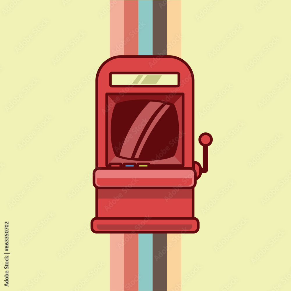 Ding Dong Gaming Machine Illustration Vector Ding Dong Gaming Machine Illustration Vector