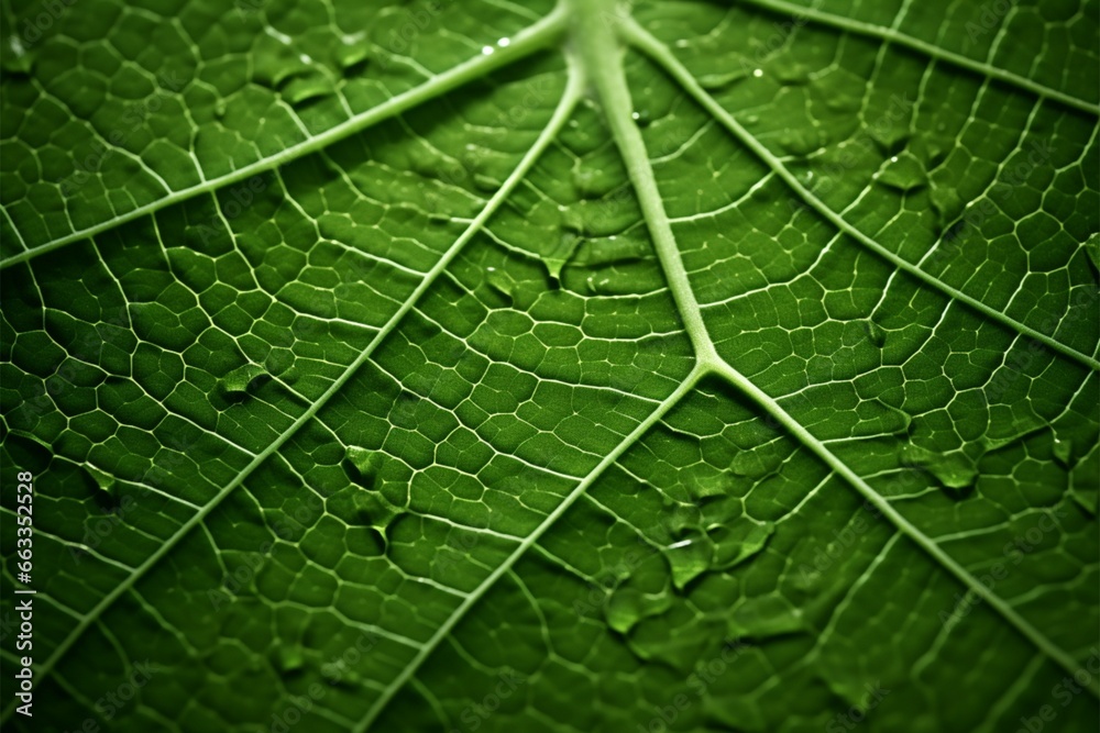 Botanical intricacy Leaf with detailed veins and ample copy space Botanical intricacy Leaf with detailed veins and ample copy space