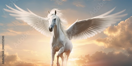 A white horse with wings. © MDMOHAMMODULAH