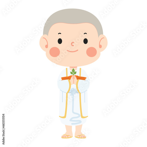 Man Newly for ordained Buddhist