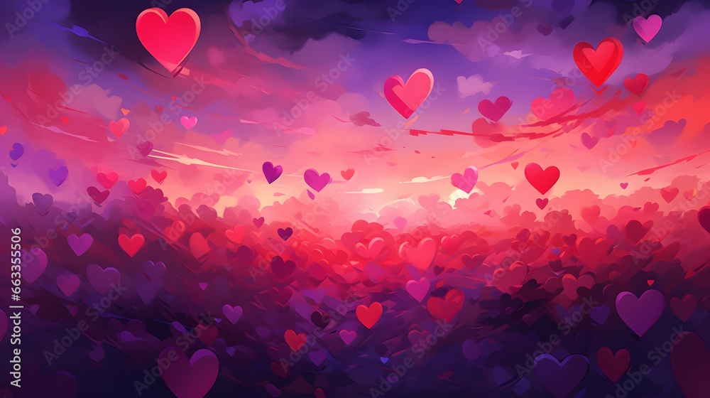 Hearts illustration background wallpaper design, love heart, valentines day card Hearts illustration background wallpaper design, love heart, valentines day card