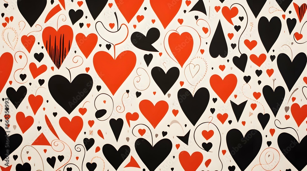 Hearts illustration background wallpaper design, love heart, valentines day card Hearts illustration background wallpaper design, love heart, valentines day card