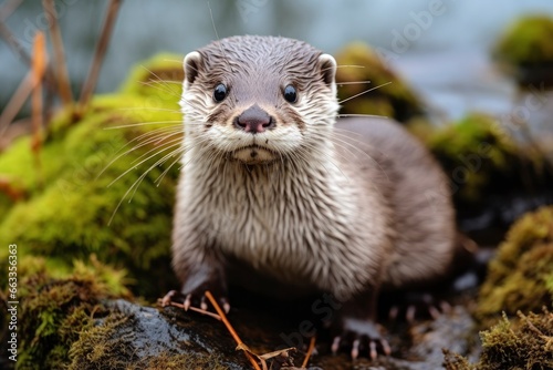 Otter in the water.