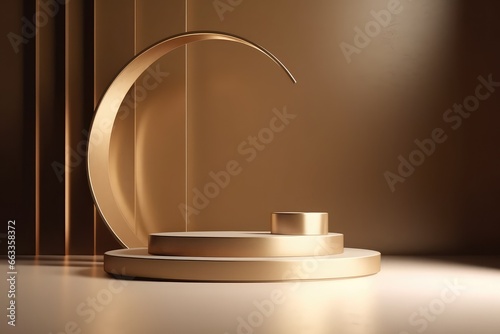 realistic and elegant pedestal stage for object showcase