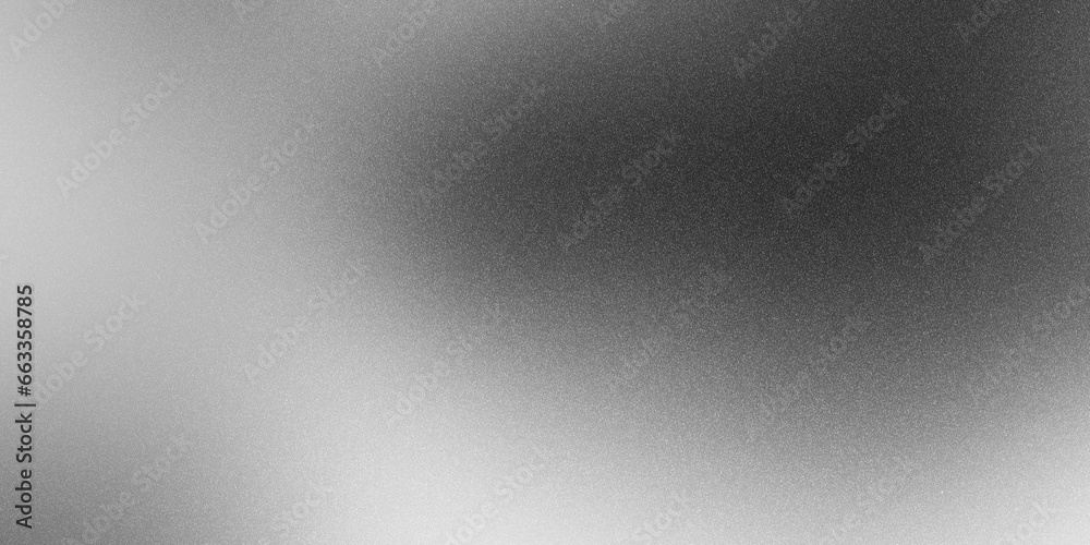 Gradient grainy background, white illuminated spots on black, noise texture effect