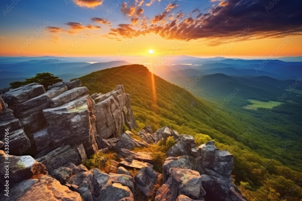 Sunset on Stony Man Mountain.