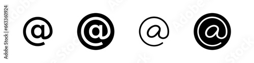 At vector symbol set. Electronic mail icons.