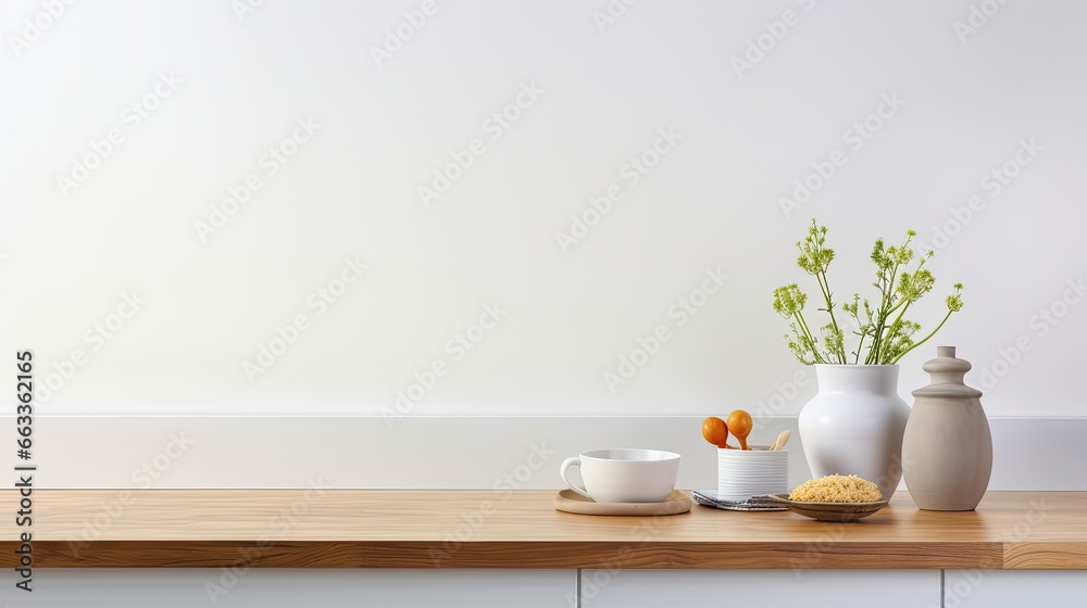 Copy space for displaying your product on a white table Copy space for displaying your product on a white table