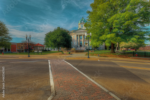 Crosswalk leading to the Cape County Courthouse in Jackson Missouri 