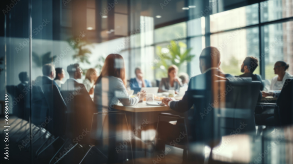 Group of business people having a meeting or brainstorming in a boardroom