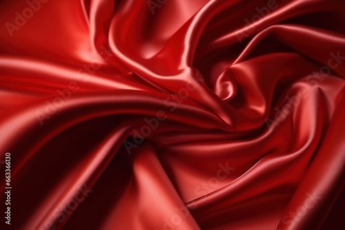 Beautiful bright background of red scarlet satin fabric wallpaper background