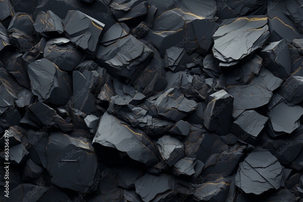 Geologys depths Coal black texture sets the stage for a dark background