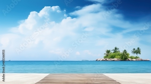 Beautiful tropical landscape background concept for summer bridge to the blue wallpaper background