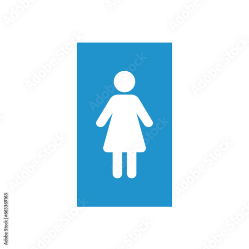 Women Female Restroom Washroom Toilet sign