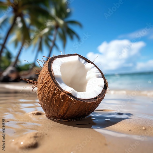 coconut on the beach