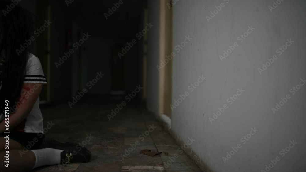 Portrait of asian woman make up ghost,Scary horror scene for background,Halloween festival concept,Ghost movies poster,angry spirit in the apartment Portrait of asian woman make up ghost,Scary horror scene for background,Halloween festival concept,Ghost movies poster,angry spirit in the apartment