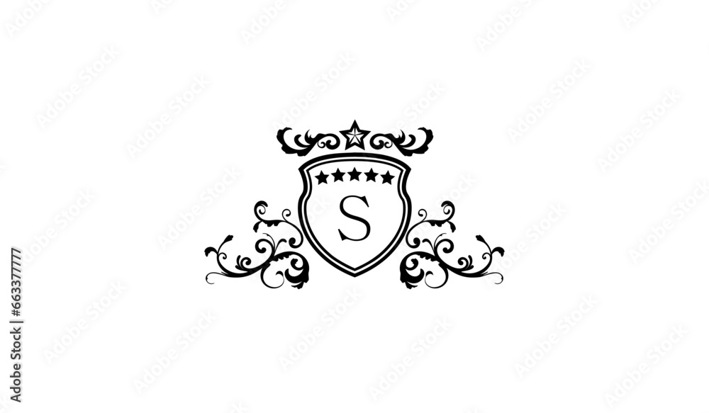 Black elegant logo template S Black elegant logo template S