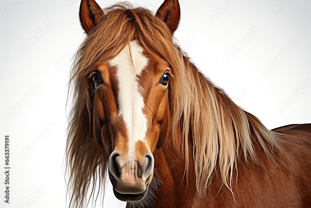 horse head isolated on white