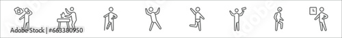 outline set of feelings line icons. linear vector icons such as inspired human, awesome human, hurt human, happy sexy accomplished depressed impatient