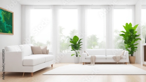 modern living room with window