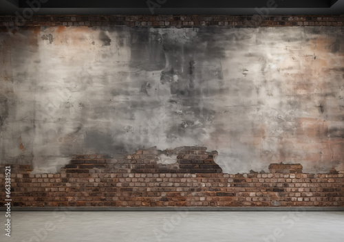 Old brick wall and floor background