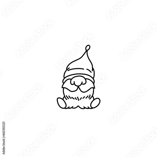 Cute cartoon Christmas gnome