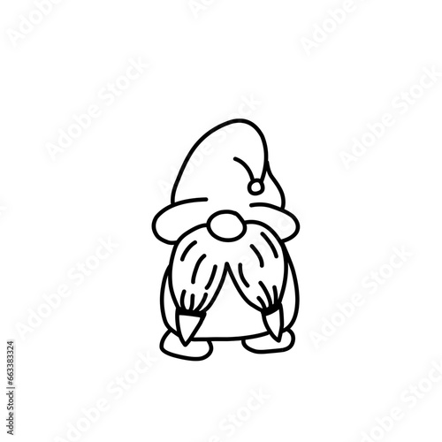 Cute cartoon Christmas gnome