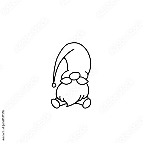 Cute cartoon Christmas gnome