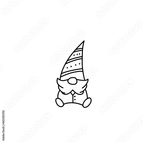 Cute cartoon Christmas gnome