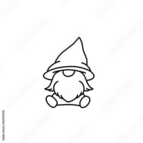 Cute cartoon Christmas gnome