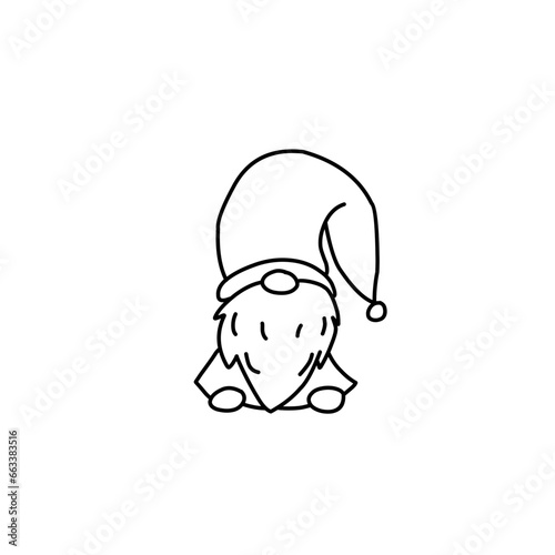 Cute cartoon Christmas gnome