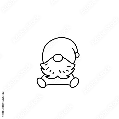 Cute cartoon Christmas gnome