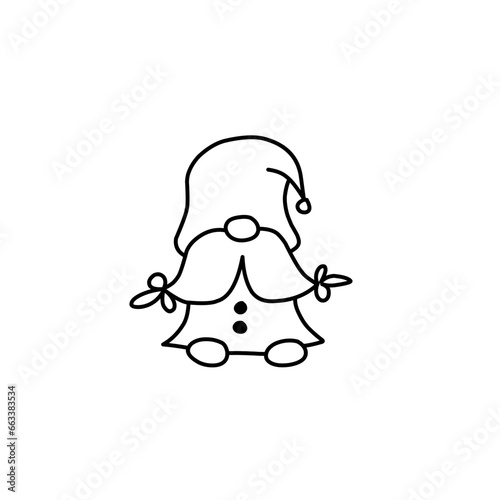 Cute cartoon Christmas gnome