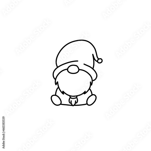 Cute cartoon Christmas gnome