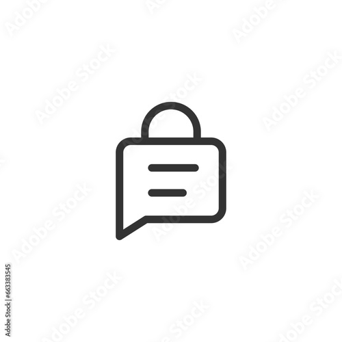 Private chat icon. Private texting symbol modern, simple, vector, icon for website design, mobile app, ui. Vector Illustration